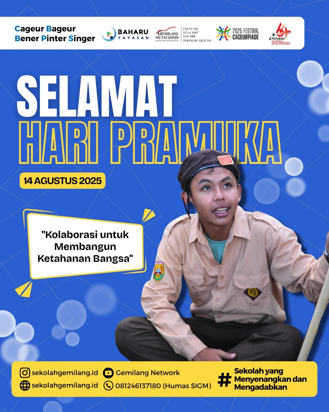 🎉 Selamat Hari Pramuka 14 Agustus 2025! 🎉