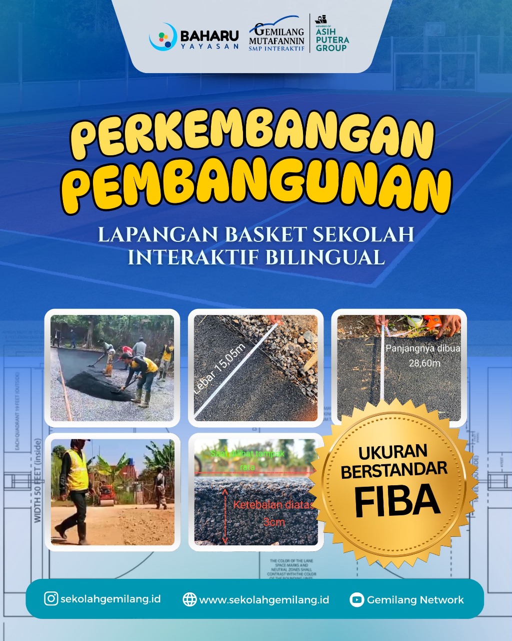 🏗 Update Perkembangan Pembangunan Lapangan Basket Sekolah Gemilang Mutafannīn!